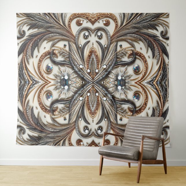 Glamorous Baroque with Glitter & Gemstones  Tapestry (In Situ (Horizontal))