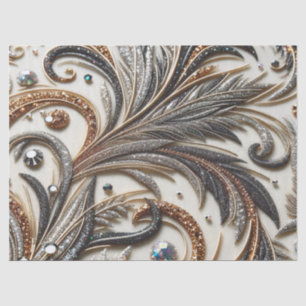 Glamorous Baroque with Glitter & Gemstones Tissue Paper