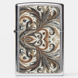 Glamorous Baroque with Glitter & Gemstones Zippo Lighter