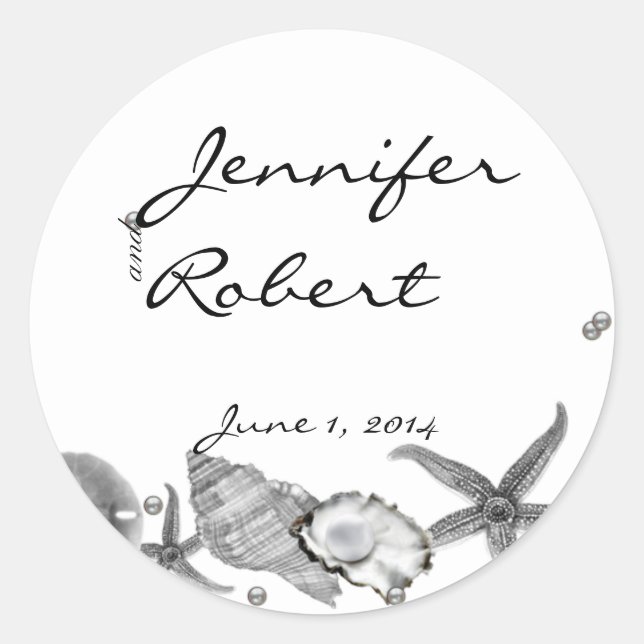 Glamorous Beach in Silver Envelope Seal (Front)