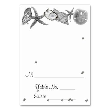 Glamorous Beach in Silver Place Card Glamorous Beach in Silver Place Card