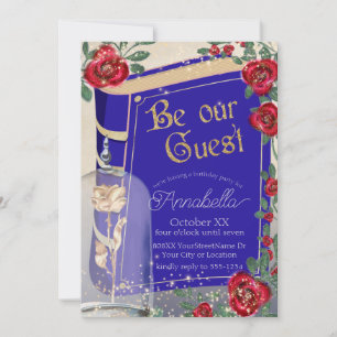 Glamorous Beauty and the Beast Fairy Tale Invitation