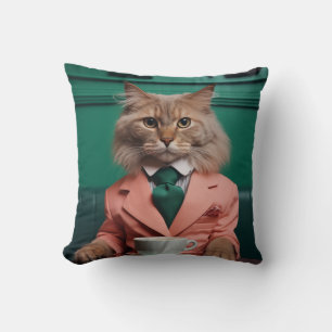 Glamorous Bengal Cat  Throw Pillow