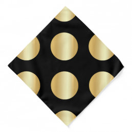 Glamorous Black And Gold Dots Template Elegant Bandana
