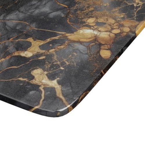 Glamorous black and Gold Marble Effect Cutting Board