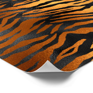 Glamorous Black Brown Tiger Stripes Animal Print