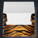 Glamorous Black Brown Tiger Stripes Animal Print Envelope<br><div class="desc">Tiger stripes are one of the most classic and versatile animal prints. If you are a lover of felines,  wild animals and trends,  this striking design of horizontal tiger stripes in black and copper brown is perfect for you.</div>