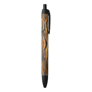Glamorous Black Brown Tiger Stripes Animal Print Pen
