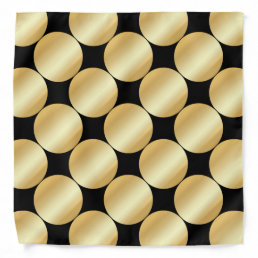 Glamorous Black Gold Dots Trendy Elegant Template Bandana