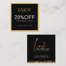 Glamorous Black & Gold Lash Tech