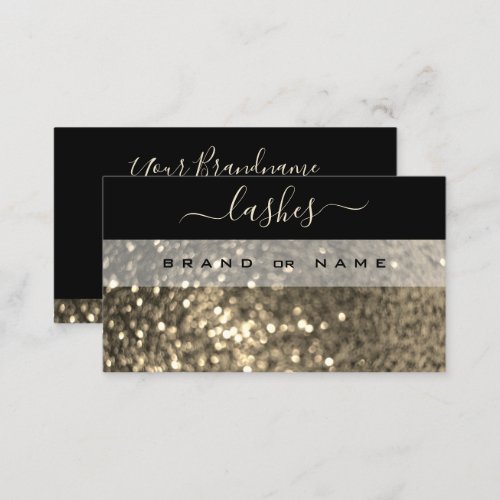 Glamorous Black Gold Sparkle Glitter Professional Business Card