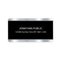 Glamorous Black Silver Template Elegant Modern Label Glamorous Black Silver Template Elegant Modern Label
