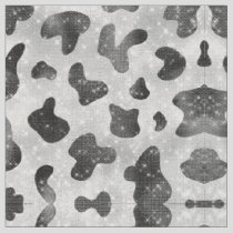 Glamorous Black Sparkly Glitter Sequins Cow Print Fabric