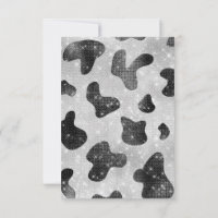 Glamorous Black Sparkly Glitter Sequins Cow Print Wrapping Paper, Zazzle