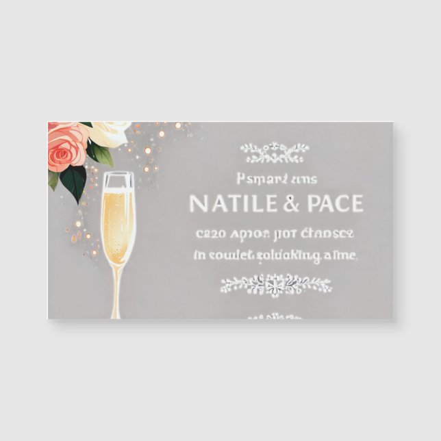 Glamorous Black Tie Wedding Invitation (Front)