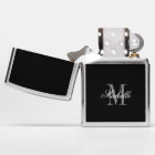 Glamorous Black White Monogram Name Elegant Cute