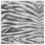 Glamorous Black White Sparkly Glitter Zebra Stripe Fabric