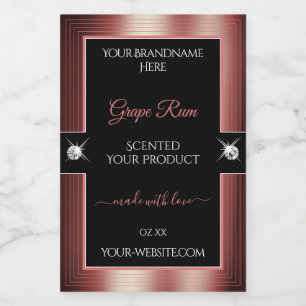Glamorous Black Wine Red Brilliants Product Label