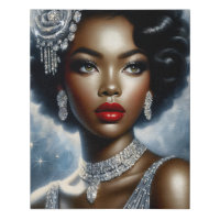 Glamorous Black Woman In Silver