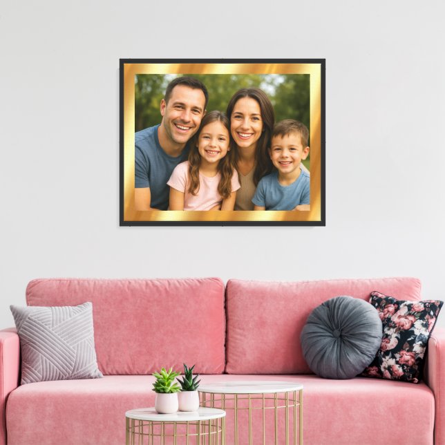 Glamorous Blank Gold Background For Your Photo Canvas Print (Insitu(LivingRoom))