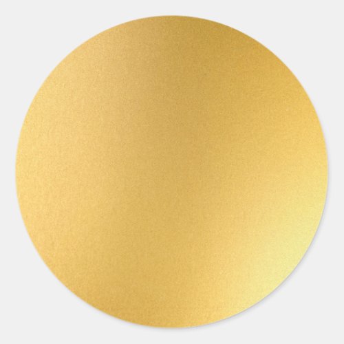 Glamorous Blank Template Elegant Faux Gold Chic Classic Round Sticker