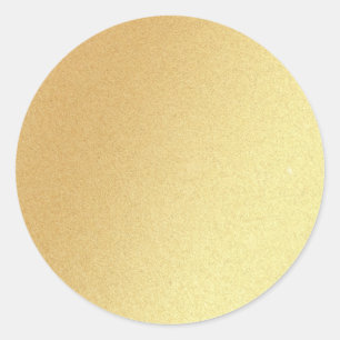 Glamorous Blank Template Elegant Faux Gold Glitter Classic Round Sticker