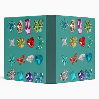 Glamorous Bling Jewels and Gems Customizable Binde 3 Ring Binder