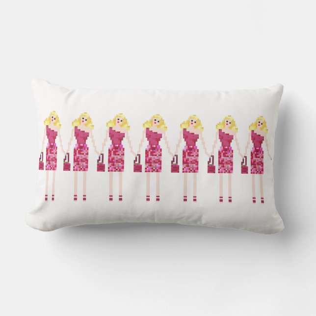 GLAMOROUS BLONDE DOLL LUMBAR PILLOW (Front)