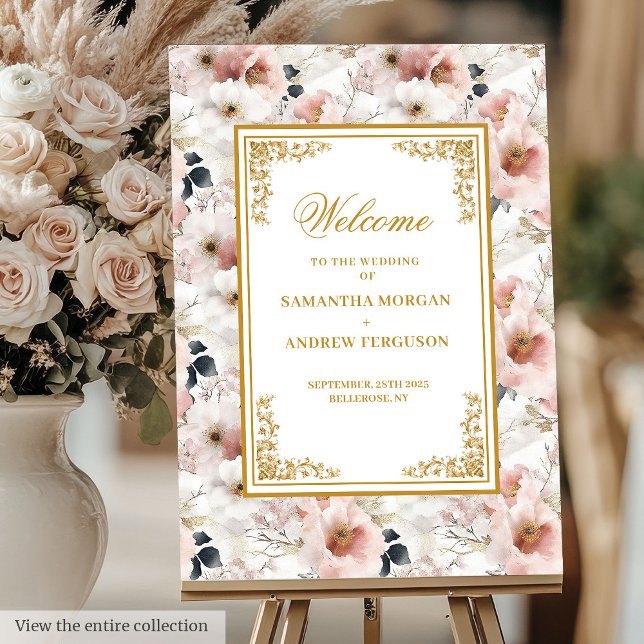 Glamorous Bohemian Light Pink Wedding Welcome Sign (Glamorous Bohemian Light Pink Wedding Welcome Sign

)