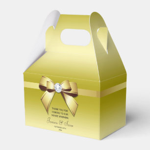 Glamorous Bow & Ribbon House Warming Favor Boxes