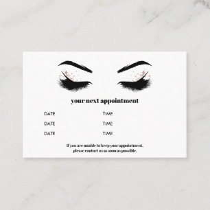 Glamorous Browbar Eyelash Luxury reminder Business Card