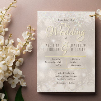 Glamorous Champagne Glitter Luxury Wedding Gold