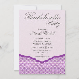 Glamorous Chic Bachelorette Party Invite, Purple Invitation