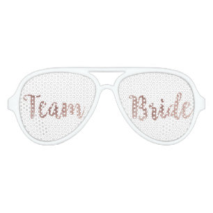 Glamorous Chic Rose Gold Team Bride Sunglasses