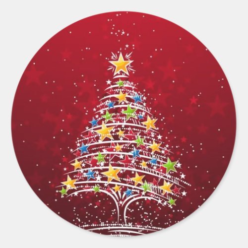 Glamorous Christmas Classic Round Sticker