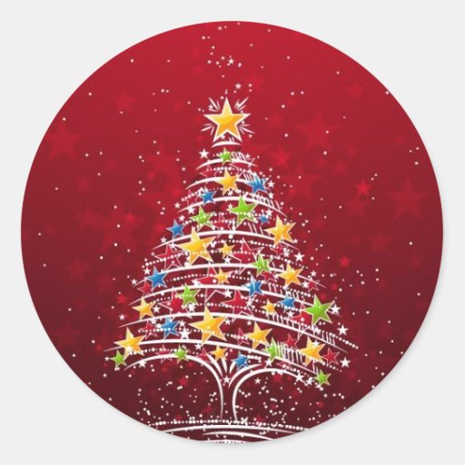 Glamorous Christmas Classic Round Sticker | Zazzle