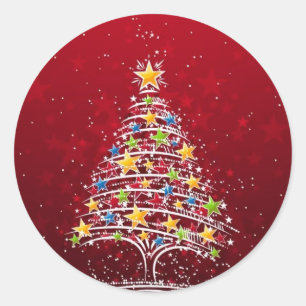 Glamorous Christmas Classic Round Sticker