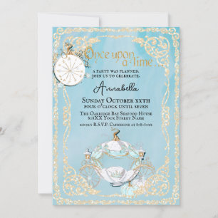 Glamorous Cinderella Fairytale Party Invitation