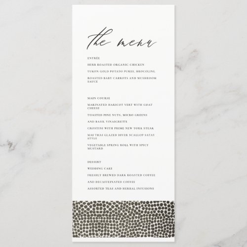 GLAMOROUS COPPER SILVER DOTS MOSAIC MENU