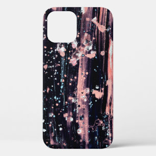 Glamorous Dark Grey Pink Spotlight iPhone 12 Case