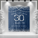 Glamorous Denim & Diamonds 30th Birthday Backdrop<br><div class="desc">Celebrate in style with our Glamorous Diamonds & Denim 30th Birthday Backdrop, designed to create a dazzling focal point for your party. Featuring a chic denim background with sparkling diamond accents, this backdrop is the perfect décor piece for a glamorous denim and diamonds theme party. Ideal for use as a...</div>