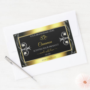 Glamorous Diamonds Black Gold Decor Product Labels