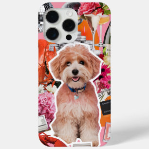 Glamorous Dog Party Celebration Collage iPhone 15 Pro Max Case