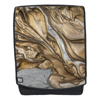 Glamorous Earthy Marble Swirl Pattern Backpack