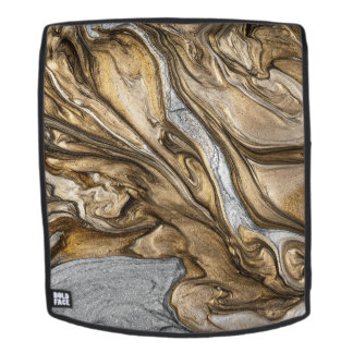 Glamorous Earthy Marble Swirl Pattern Backpack
