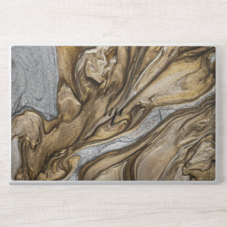 Glamorous Earthy Marble Swirl Pattern HP Laptop Skin
