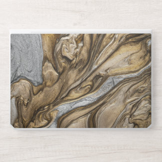 Glamorous Earthy Marble Swirl Pattern HP Laptop Skin