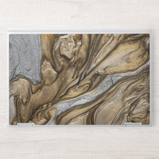 Glamorous Earthy Marble Swirl Pattern HP Laptop Skin