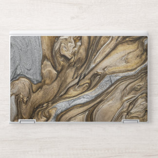 Glamorous Earthy Marble Swirl Pattern HP Laptop Skin