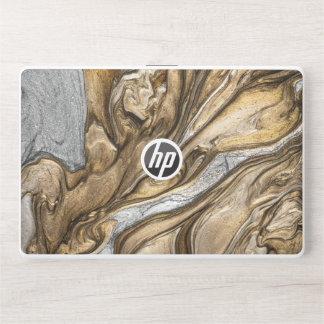 Glamorous Earthy Marble Swirl Pattern HP Laptop Skin